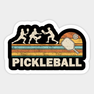 Pickleball Vintage Distressed Retro Players Sticker